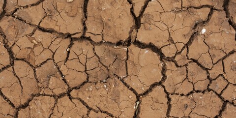 Dried cracked earth ground texture background. Sunny Dried Earth Floor