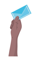 hand with envelope