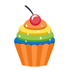 Isolated cupcake lgbtiq vector illustration
