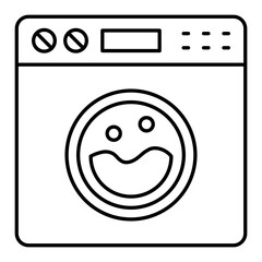 Washing Machine Line Icon