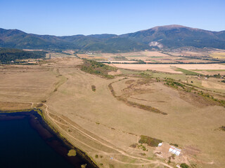 Aerial view of Yarlovtsi Reservoir, Bulgaria