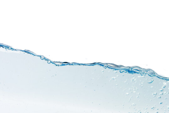 Water splash with bubbles of air, isolated  background