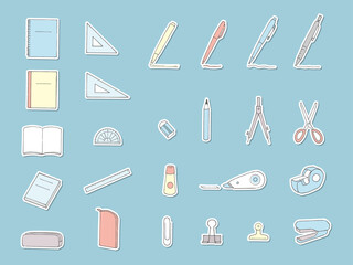 Vector illustration of stationery set.