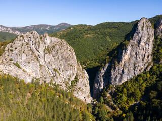 Aerial view of Erma River Gorge, Bulgaria