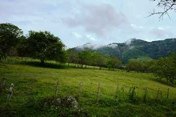 Andes Mountains in rural Colombia on a cloudy day.