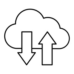 Cloud Storage Line Icon 