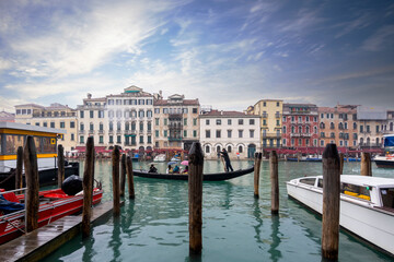 Venice catedral san marco canals boats sky