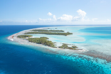 Fototapeta na wymiar Drone French Polynesia Tahiti Moorea Fakarava