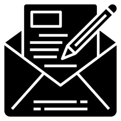 Compose glyph icon. Can be used for digital product, presentation, print design and more.