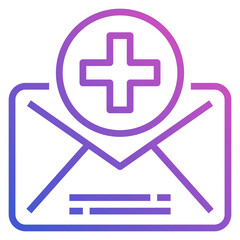 Email Add line gradient icon. Can be used for digital product, presentation, print design and more.