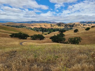 A cloudy day tempers the heat in Sycamore Valley Open Space