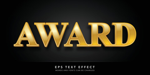 award 3d editable text effect