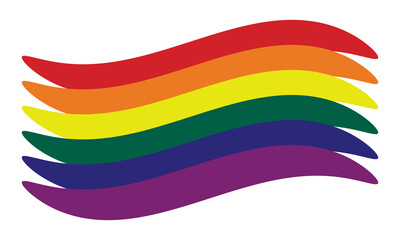LGBT flag illustration. Rainbow flag.Flag of lesbian, gay, bisexual and transgender people.Flag of freedom.