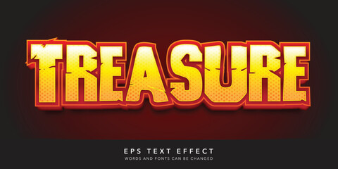 treasure 3d editable text effect