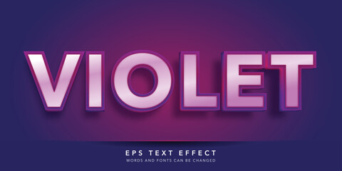 violet 3d editable text effect