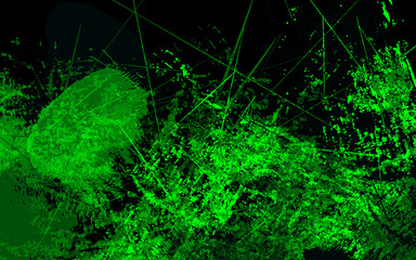 Abstract grunge texture black and green color background