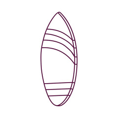 Isolated surf table draw beach vector illustration