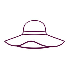 Isolated hat draw beach vector illustration