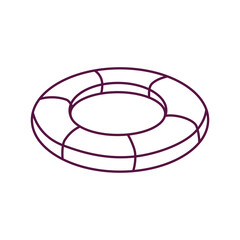 Isolated save guard draw beach vector illustration