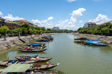 Fototapeta na wymiar Hoi An Thu Bon River Boats