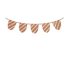 Brown  Watercolor party flag.