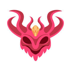 Isolated pink figure heraldry vector illustration