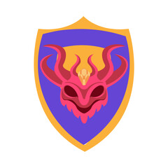 Isolated pink emblem heraldry vector illustration