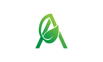 Letter A Leaf Logo Concept icon sign symbol Design. Herbal, Natural, Eco Logotype. Vector illustration template