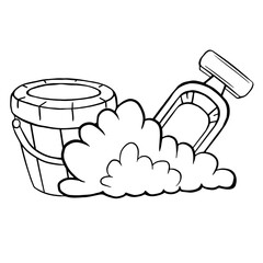 Isolated cube sand draw vector illustration