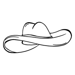 Isolated hat beach draw vector illustration