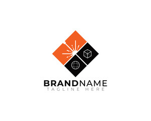 Simple 3D Printing and Laser Cutting Logo Template 