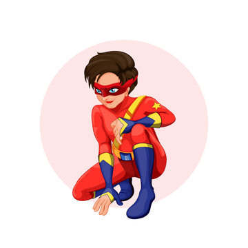 Millenial Kids justice mascot Superhero Vector Free Vector in Action for Hero Day Philipine 