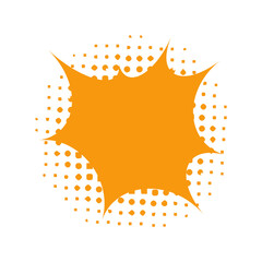 comic retro brush element vintage halftone orange pop retro
