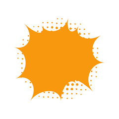 comic retro brush element vintage halftone orange pop retro