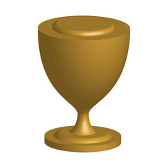 trophy gold 3D competition award best 