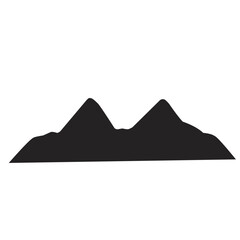 Fototapeta na wymiar Mountains silhouettes black vector