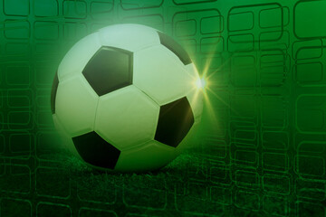 Digital technology in football and soccer team manager tactics analysis, online sport betting concept 