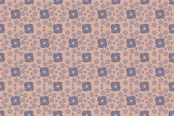 Wzór w odcieniu niebieskim, na różowym tle, tapeta.