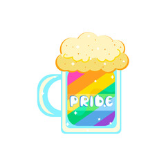 Isolated beer rainbow vector illustration