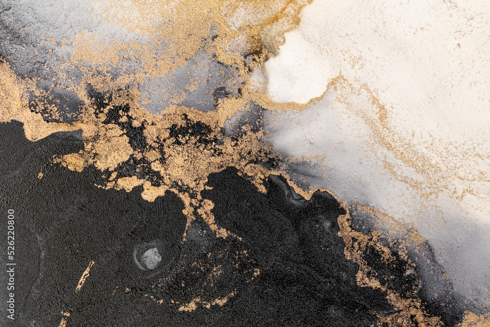 Poster marble ink abstract art from exquisite original painting for abstract background . painting was pain
