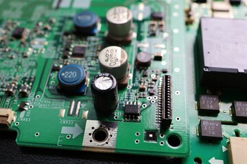 Semiconductor printed circuit board. August 2022, Sendai, Miyagi, Japan.