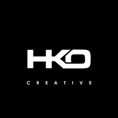 Obraz premium HKO Letter Initial Logo Design Template Vector Illustration
