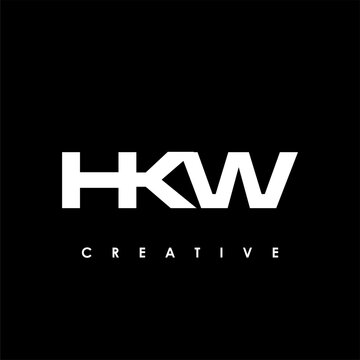 HKW Letter Initial Logo Design Template Vector Illustration