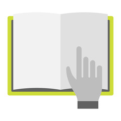 Obraz premium Open Book Vector Icon