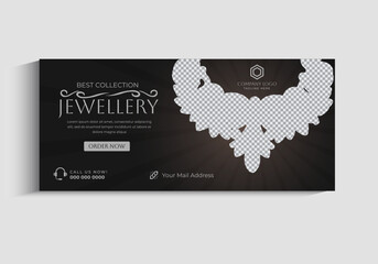 Jewelry Facebook Cover or social media template