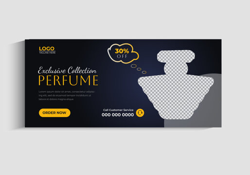 Elegant Perfume Or Fragrance Social Media Facebook Cover Template