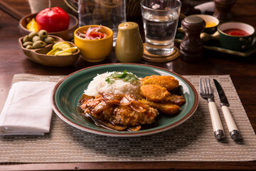 Escabeche de pescado fried fish with sweet potatoes peruvian gourmet restaurant comfort food