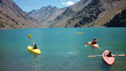 Kayaking and camping in laguna del inca