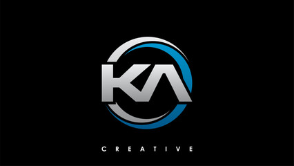 Fototapeta KA Letter Initial Logo Design Template Vector Illustration obraz
