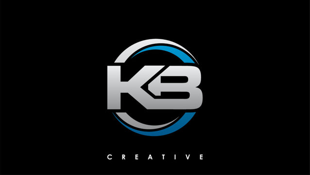 KB Letter Initial Logo Design Template Vector Illustration